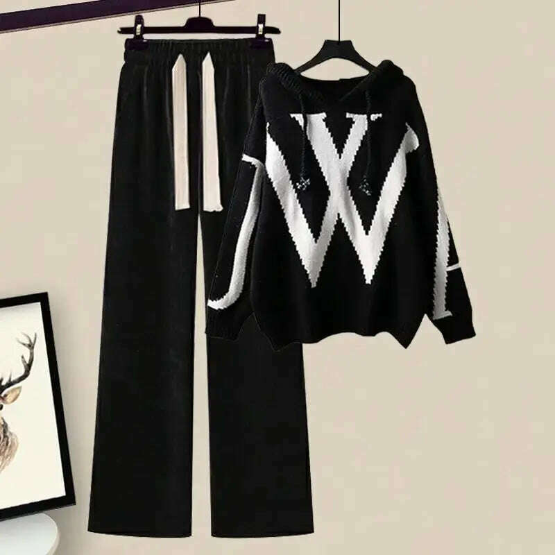 Autumn/Winter 2024 Women's Sweater & Wide-Leg Pants Set - D&M Boutique