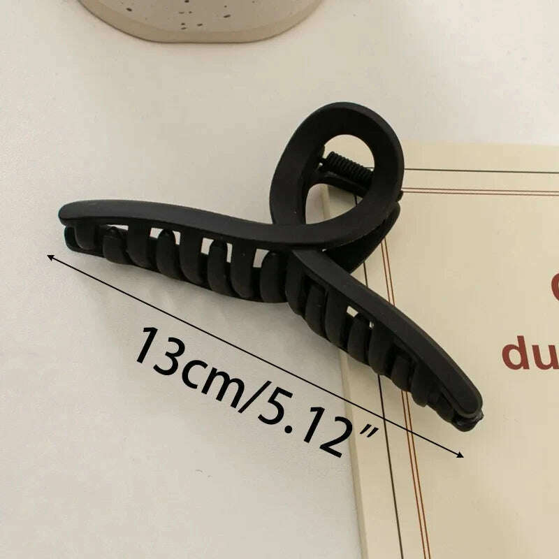 Large Black Letter Hair Clip