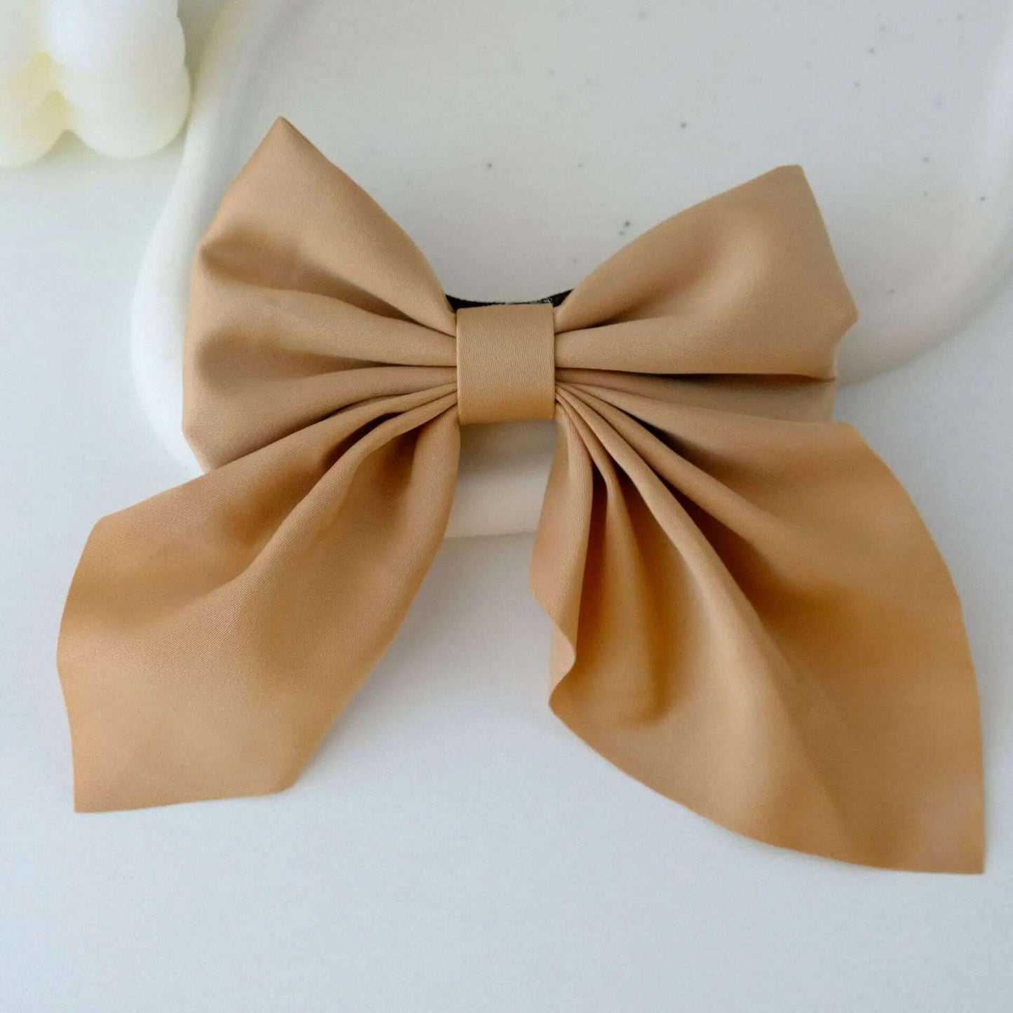 Solid Color Satin Bowknot Hair Clips
