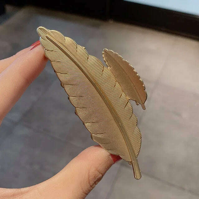 2024 Elegant Gold & Silver Geometric Metal Hair Claw