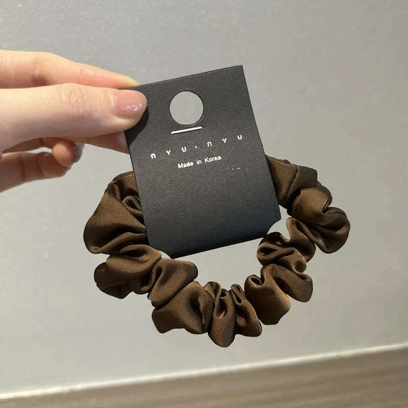 Korean Charm Elegant Satin Hair Loop Scrunchies