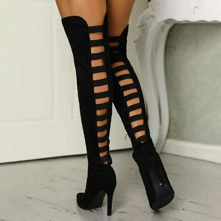 Women's Over-the-Knee Stretch High Heel Boots