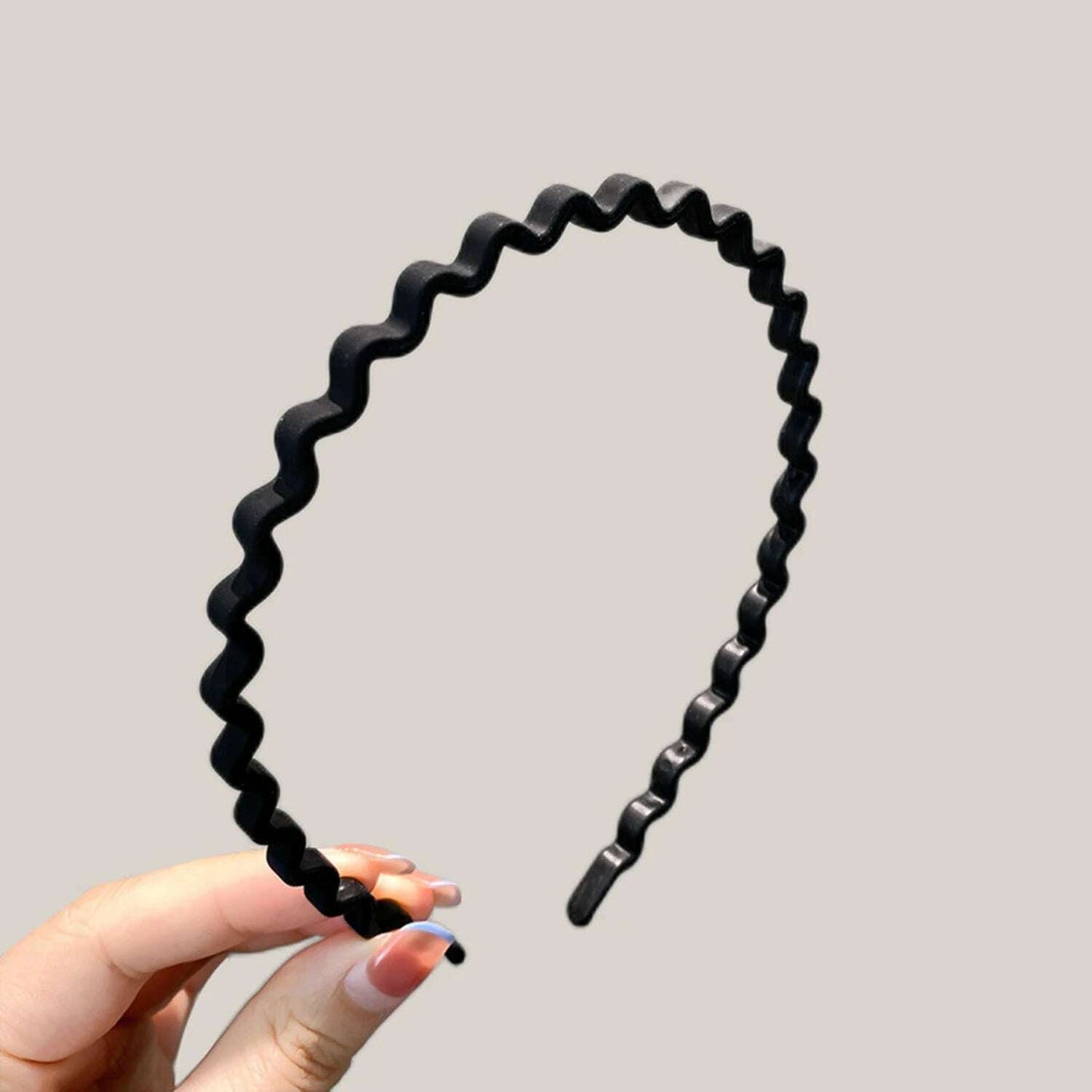 Unisex Metal Wavy Spring Hair Hoop.
