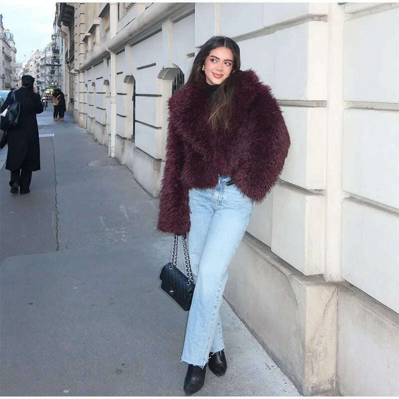 Fashion Faux Fur Jacket Coat for Women – Cozy & Stylish Winter Cardigan