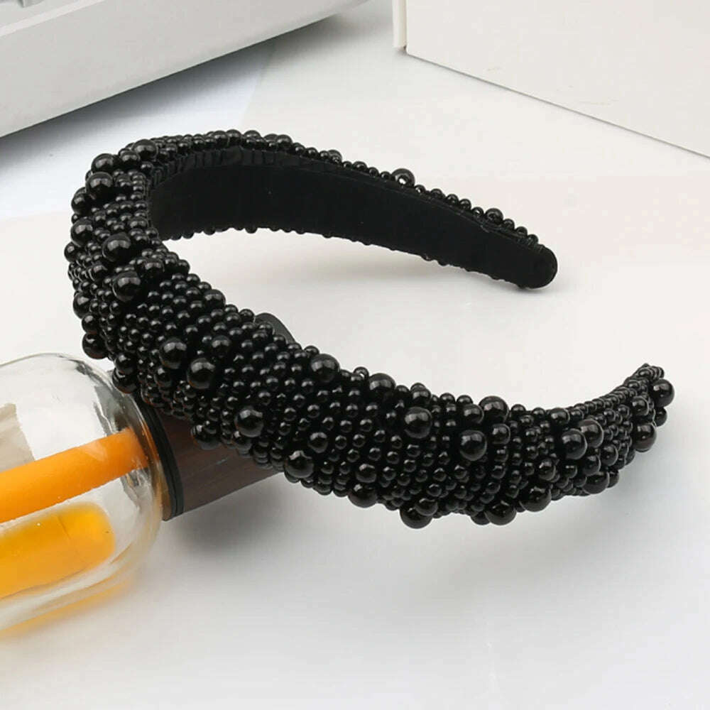 Hair Hoop with ABS Pearl Decoration for Women