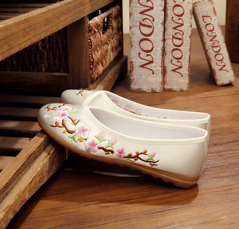 Comemore Embroidered Flats - Stylish & Comfortable
