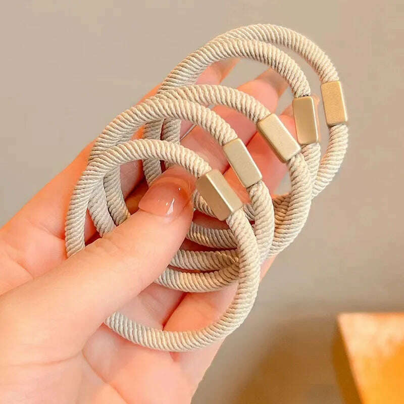 AWAYTR 5PCS Elastic Hair Bands for Women & Girls