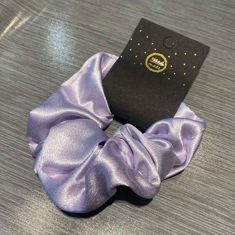 Korea Solid Color Silk Hair Bands for Women