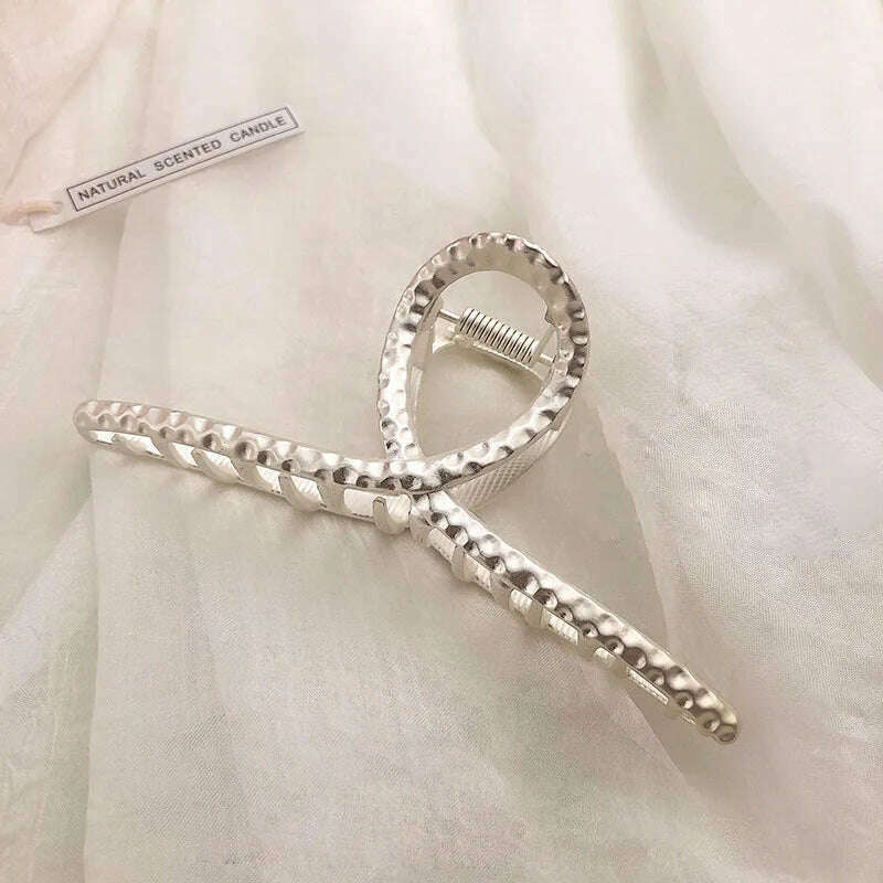 2024 Elegant Gold & Silver Geometric Metal Hair Claw