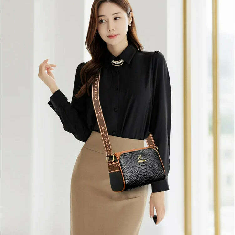 2024 Women's Small Soft Leather One-Shoulder Crossbody Bag