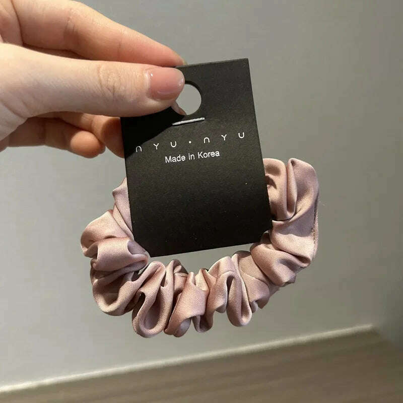 Korean Charm Elegant Satin Hair Loop Scrunchies