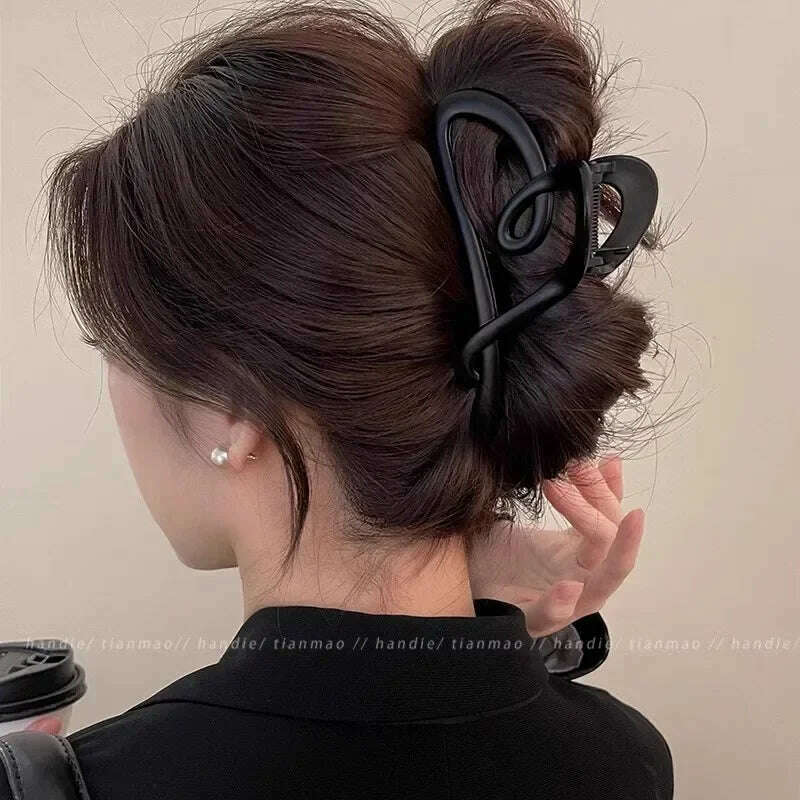 Vintage Heart Shape Plastic Hair Claw