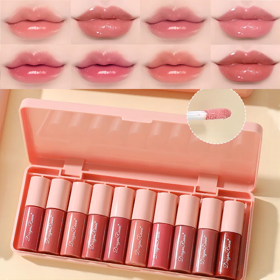 Dragon Ranee 10-Piece Glitter Lip Gloss Set