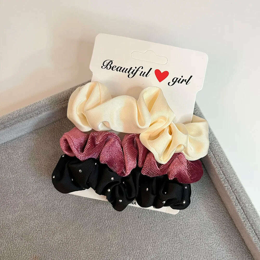 3PCS Corduroy Knitted Scrunchies Set for Women
