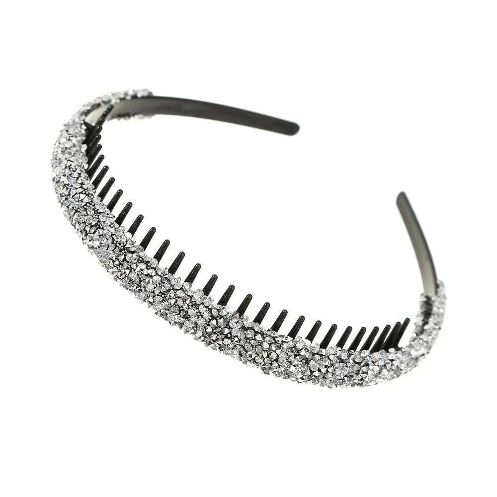 AWAYTR Luxury Rhinestone Hair Hoops for Women