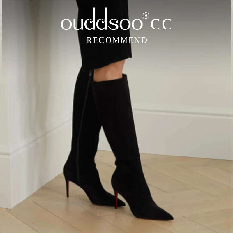 Ods Pointed Toe Knee High Boots