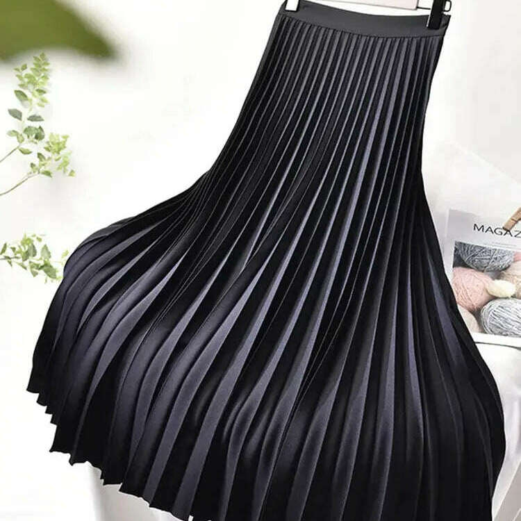 Designer Pleated Skirt – High Waist, Elegant, Luxury Fashion - D&M Boutique