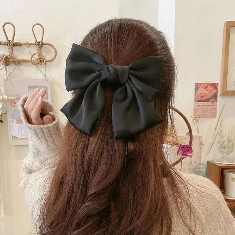 Elegant Fabric Hair Bow Hairpin
