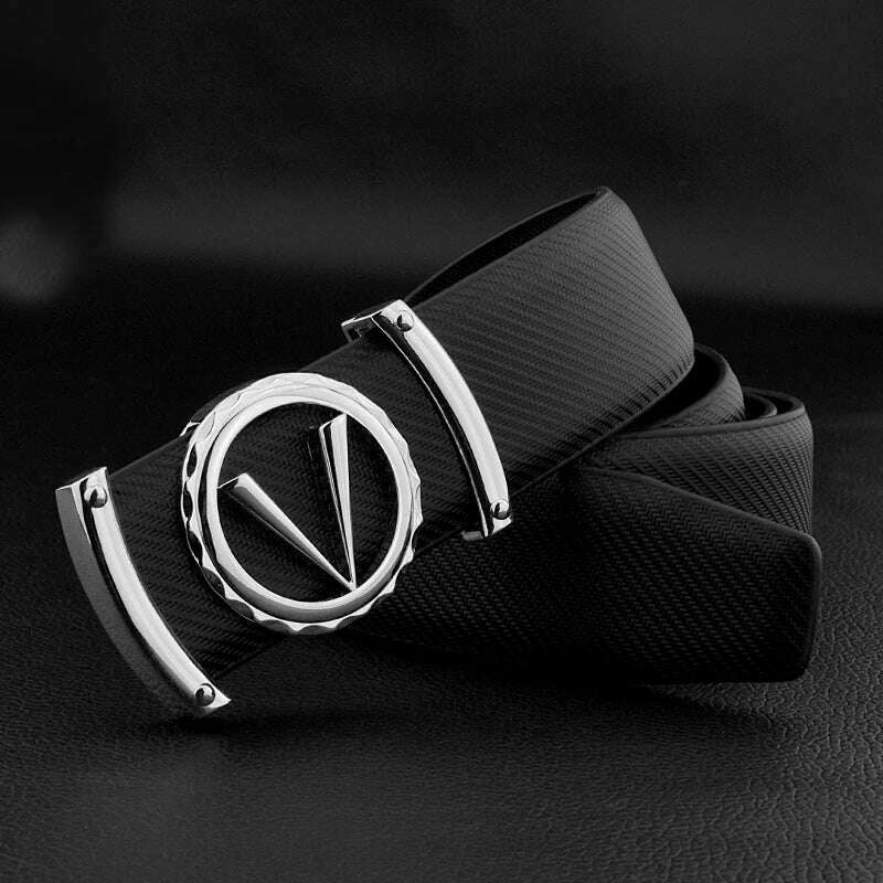 3.3cm Luxury Letter V Designer Leather Belt