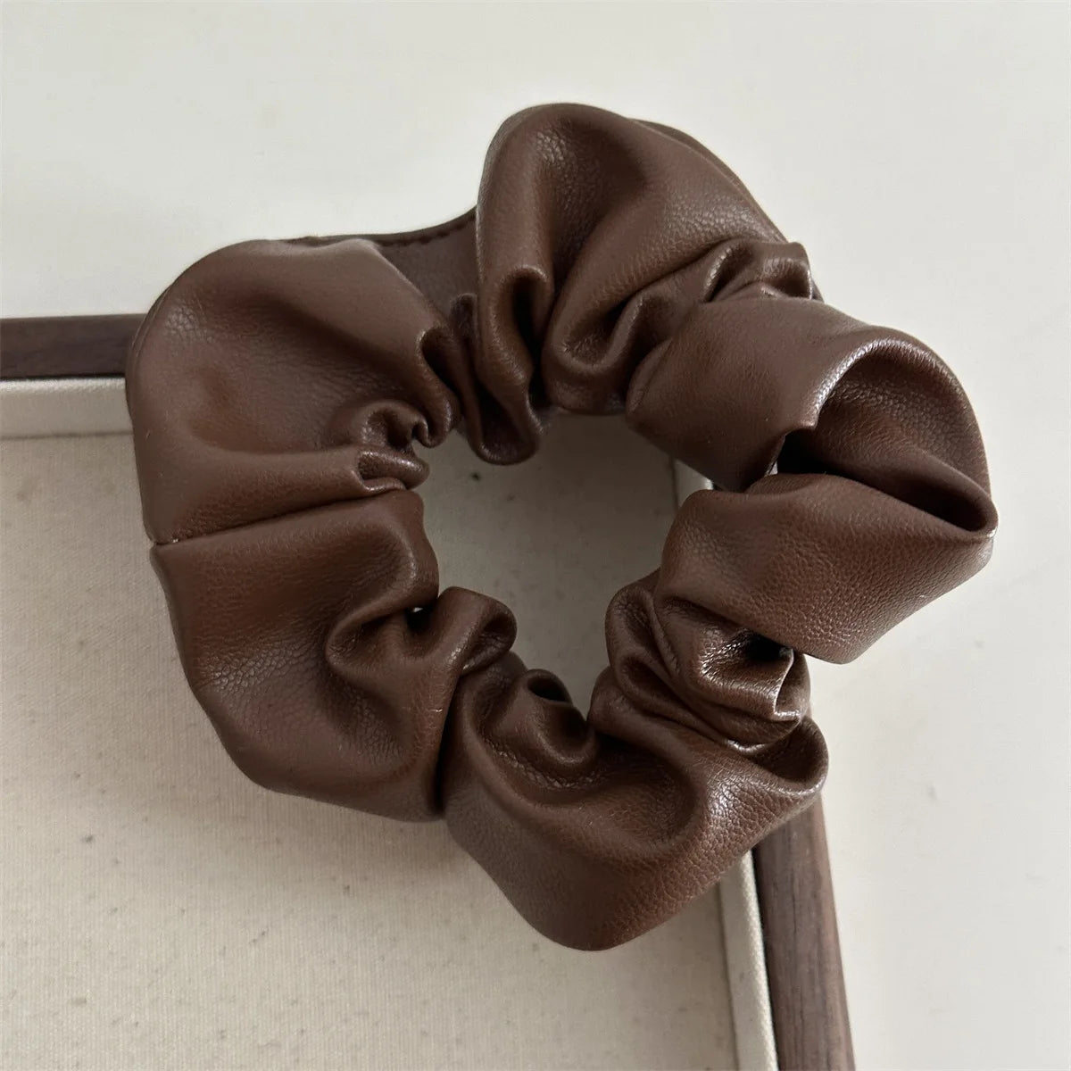 Women Artificial Leather Scrunchies