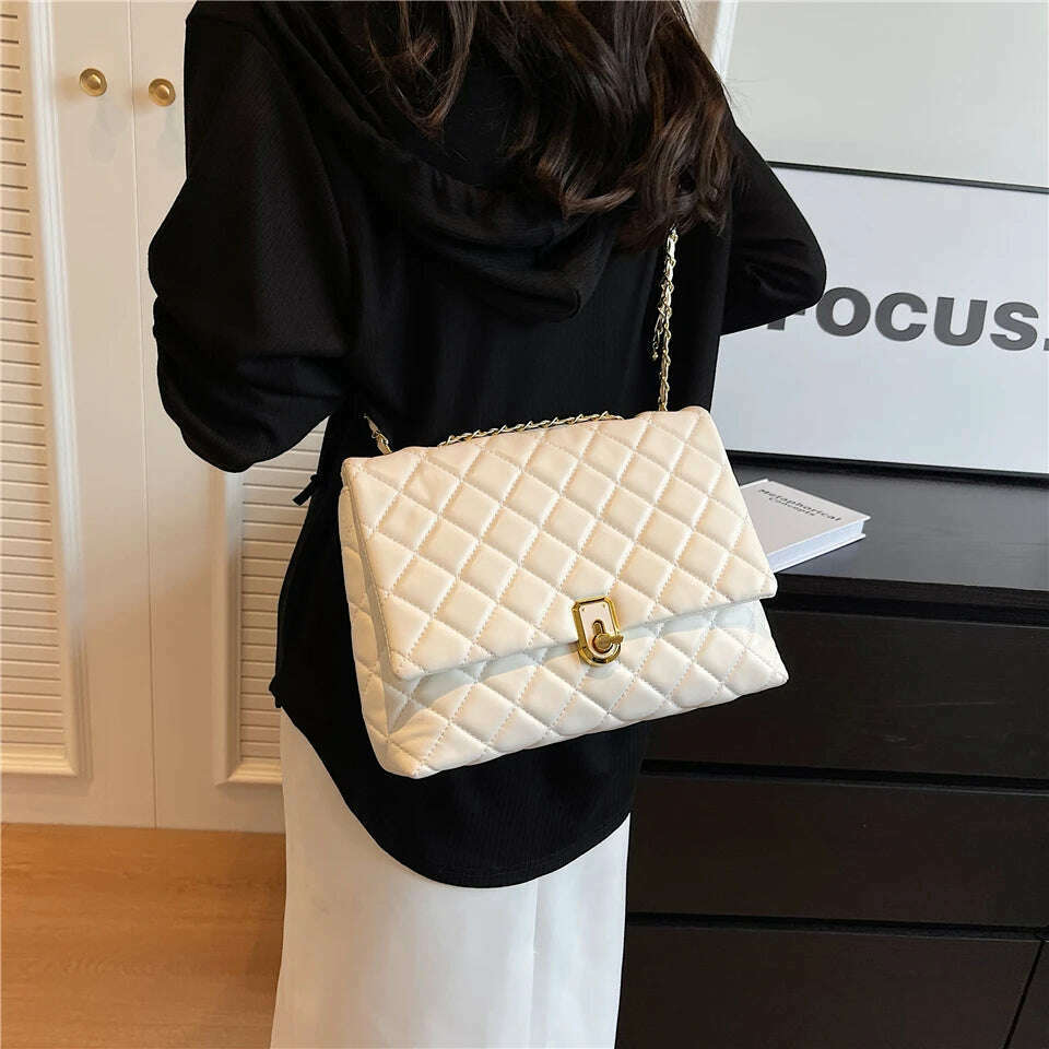 Burminsa Quilted Chain Shoulder Bag for Women