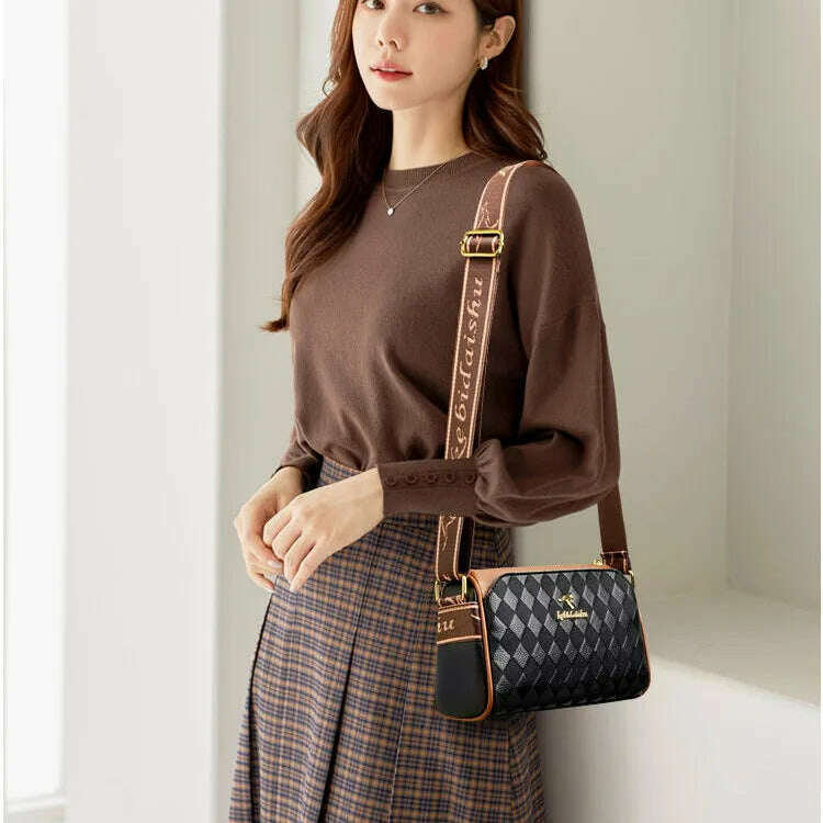 2024 Women's Small Soft Leather One-Shoulder Crossbody Bag