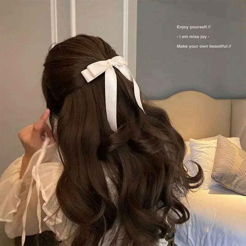Elegant Fabric Hair Bow Hairpin