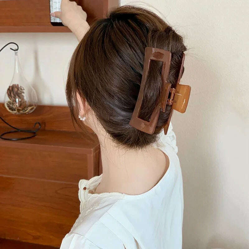 13cm Large Acrylic Geometric Hair Claw Clip for Women