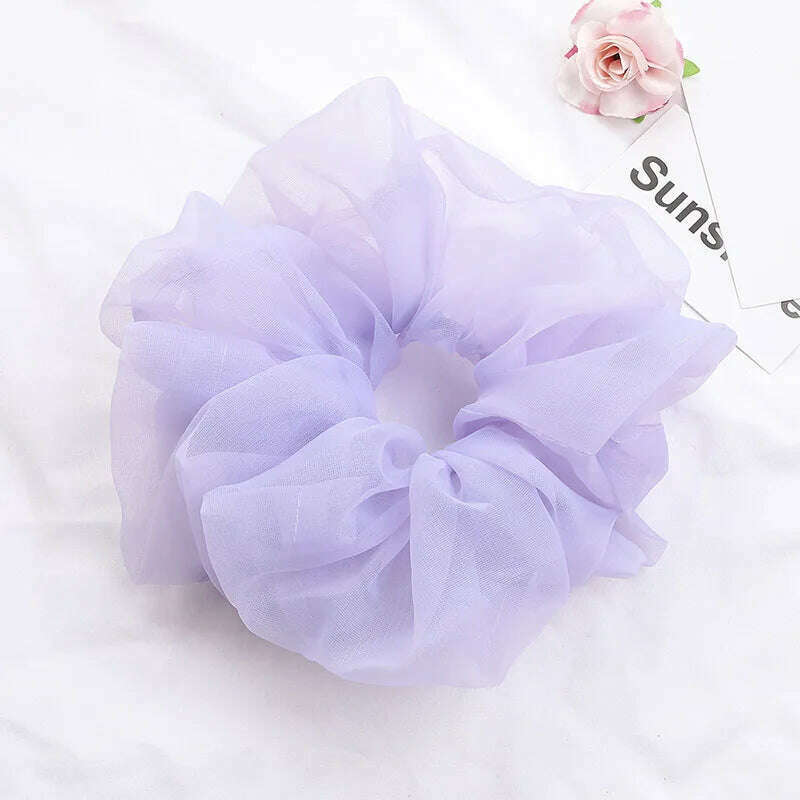 Summer Organza Silk Scrunchies