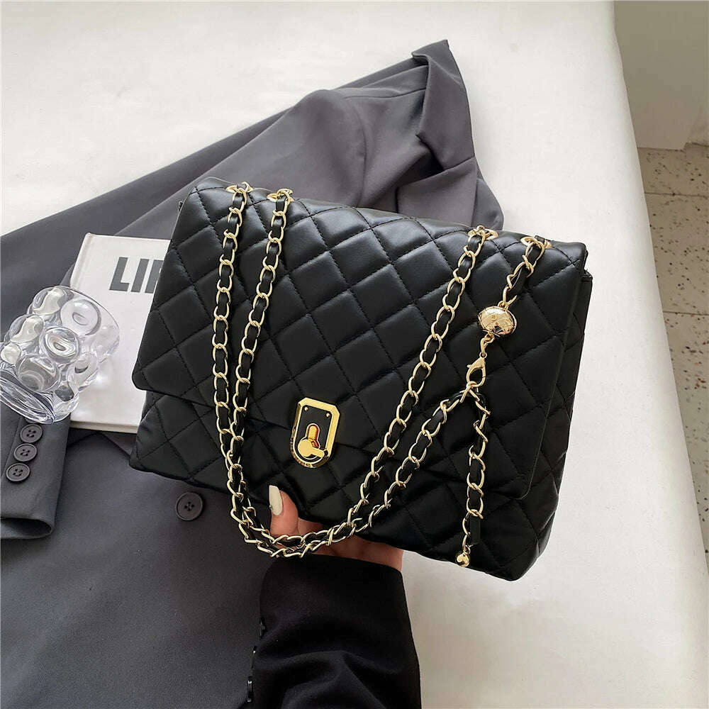 Burminsa Quilted Chain Shoulder Bag for Women