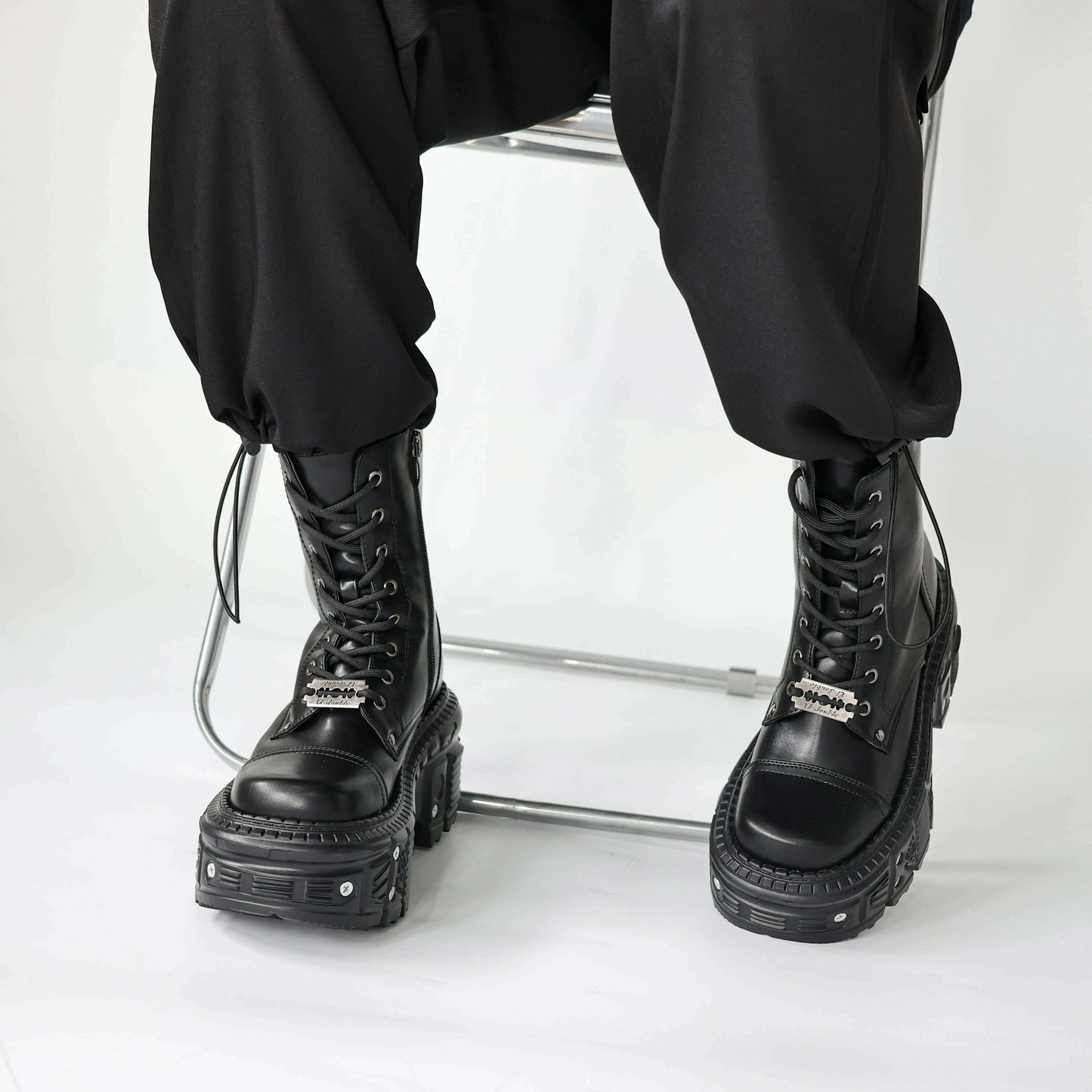 2024 U-DOUBLE Women's Punk Platform Ankle Boots