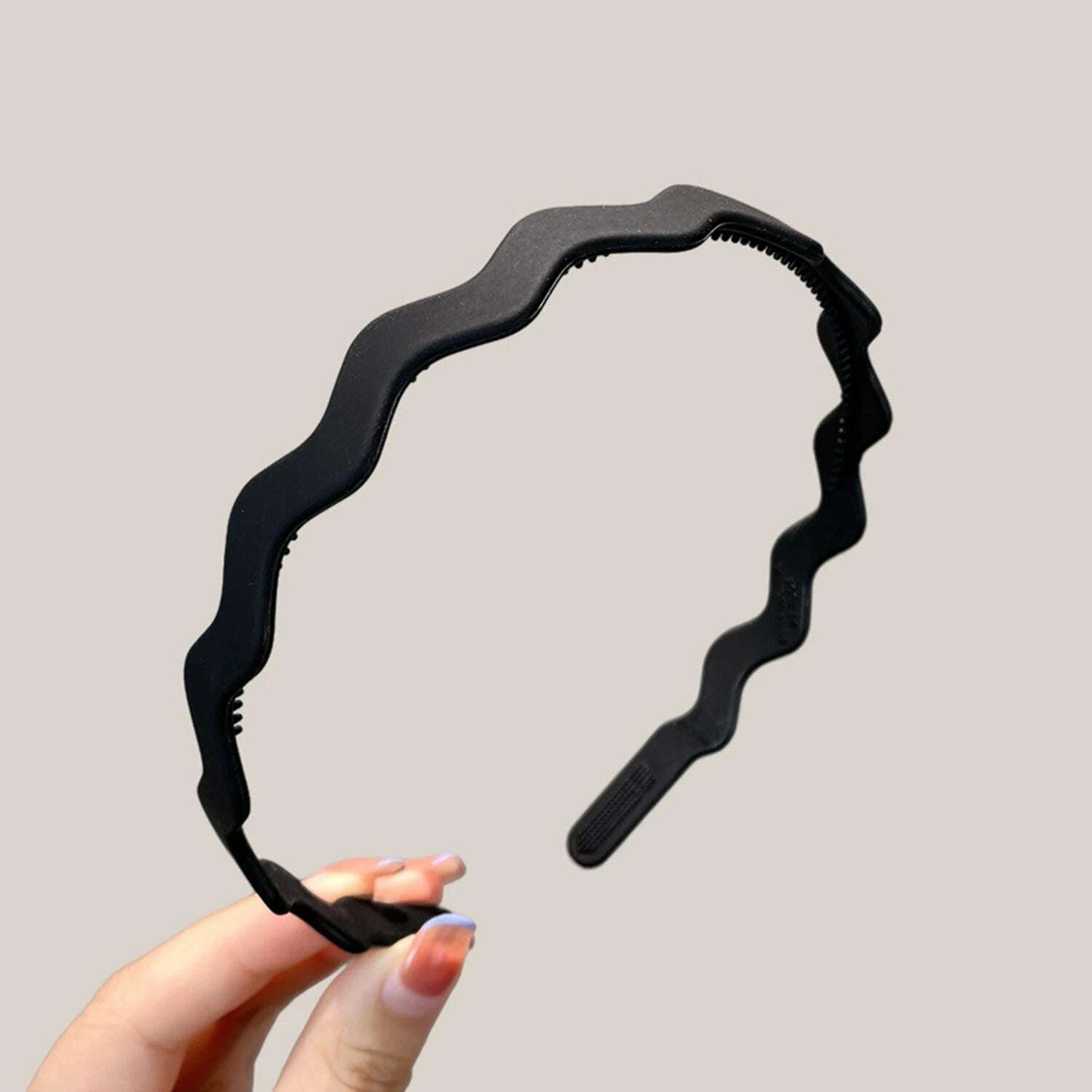 Unisex Metal Wavy Spring Hair Hoop.