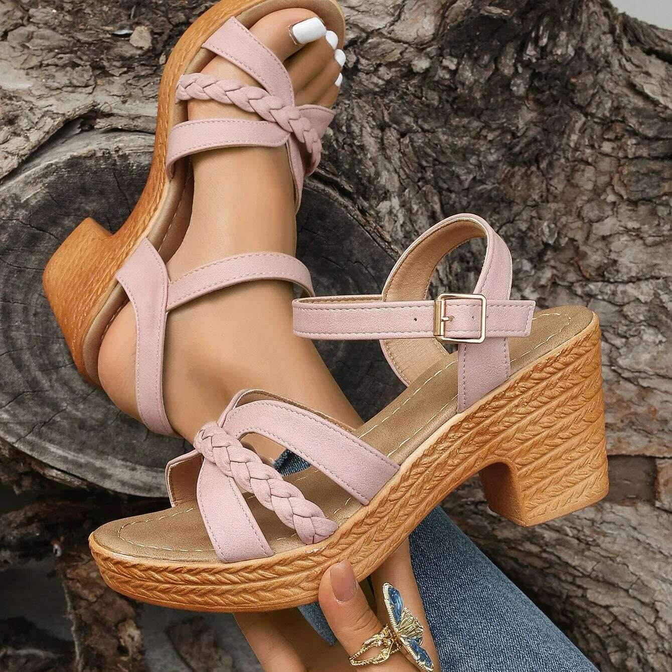 2024 Summer Ankle Strap High Heel Sandals - Platform Gladiator