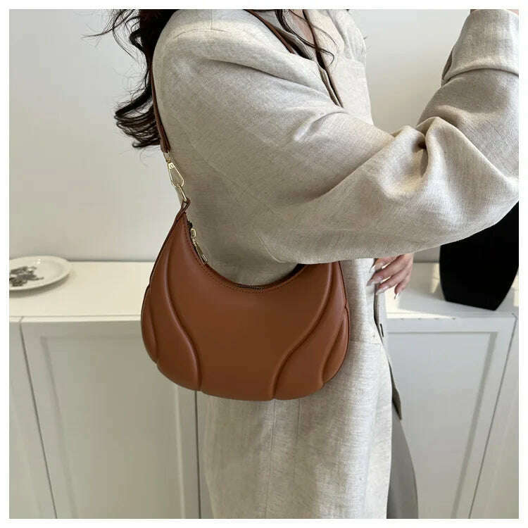 Retro Leather Shoulder Bags - Simple & Stylish Design