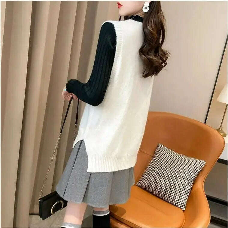 2024 Women's Knitted Vest: V-Neck, Sleeveless Pullover - D&M Boutique