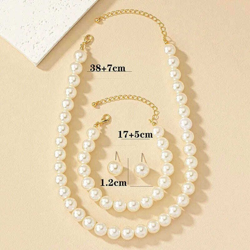 Minimalist Imitation Pearl Jewelry Set
