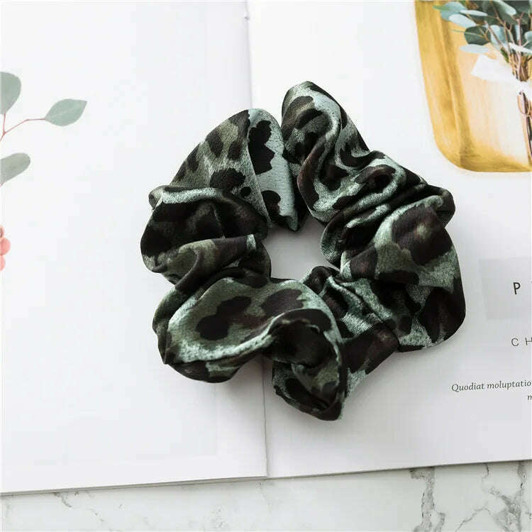 Soft Animal Leopard Print Hair Scrunchie