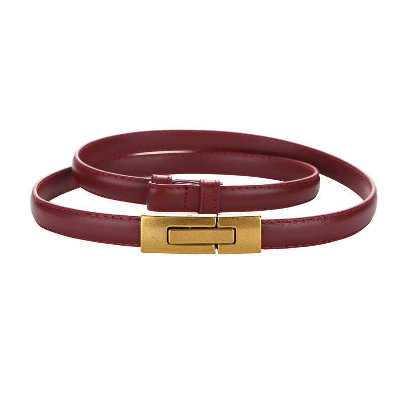 100% Natural Cowhide Genuine Leather Women’s Adjustable Belt
