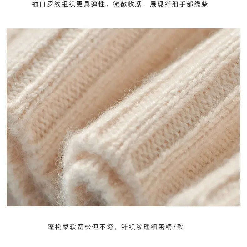 100% Wool O-Neck Sweater: Women’s Autumn/Winter Pullover - D&M Boutique