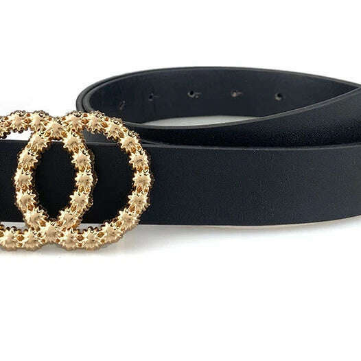 Green PU Leather Women's Fashion Belt
