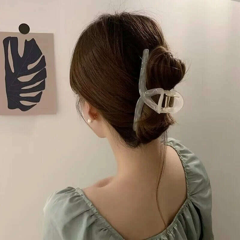 13cm Large Acrylic Geometric Hair Claw Clip for Women