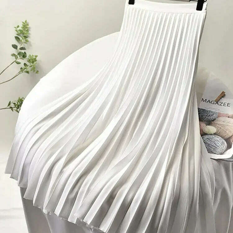 Designer Pleated Skirt – High Waist, Elegant, Luxury Fashion - D&M Boutique