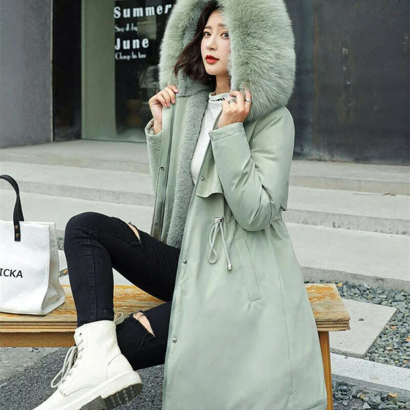 2024 Winter Parka – Hooded, Wool Liner, Fur Collar, Padded, 6XL