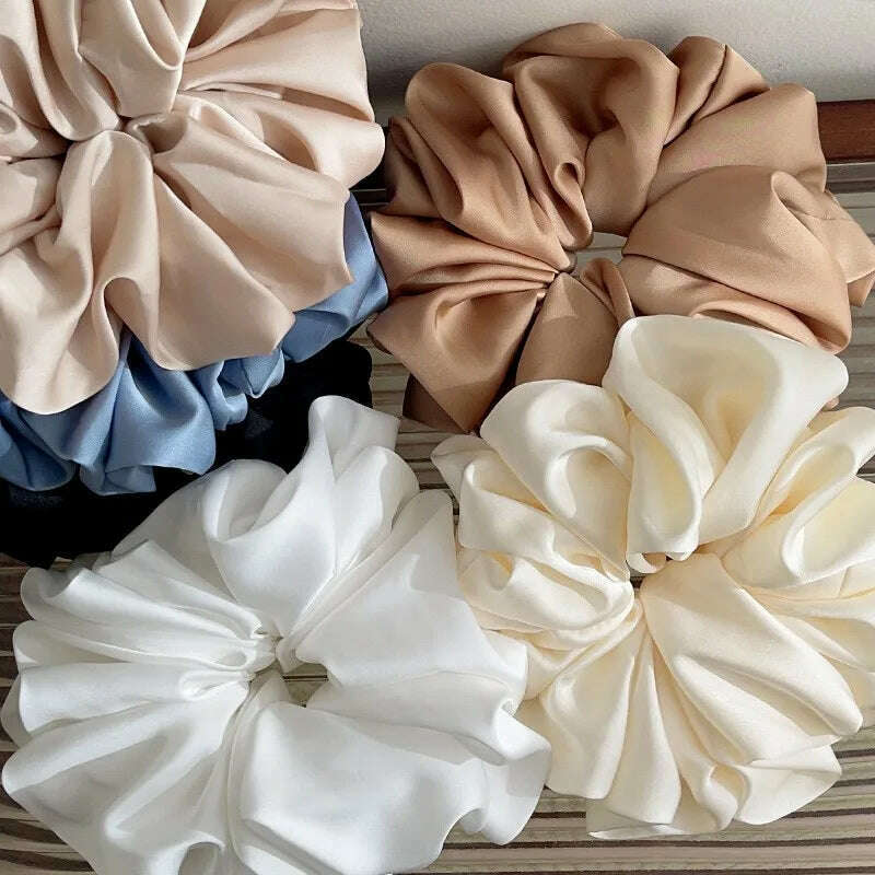Oversize Satin Scrunchies Elastic Hair Bands