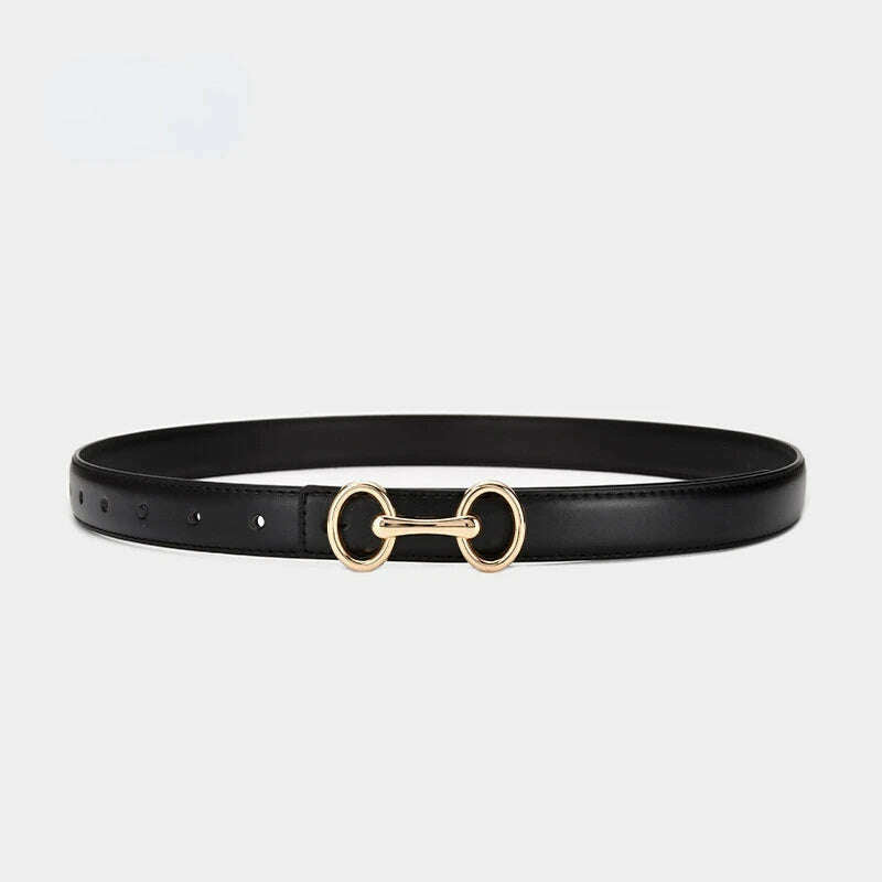 Women's Leather Belt with Zinc Alloy Buckle