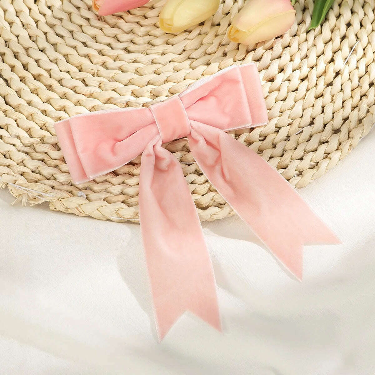 Velvet Bow Hair Barrettes for Women