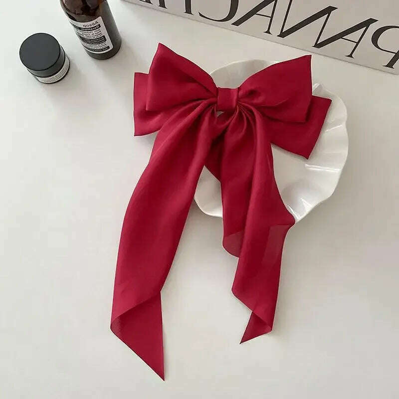 Elegant Fabric Hair Bow Hairpin