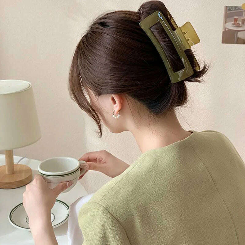13cm Large Acrylic Geometric Hair Claw Clip for Women