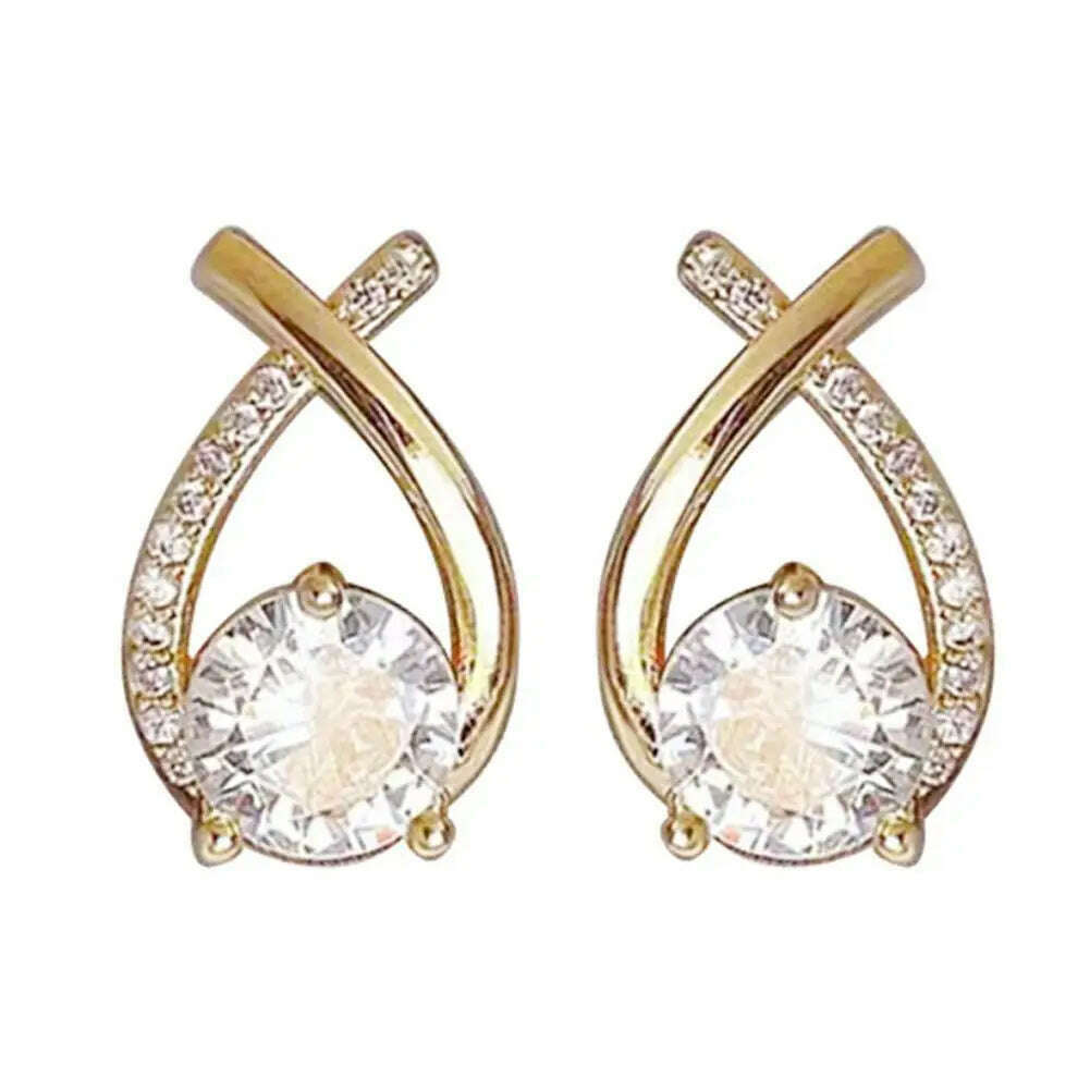Elegant Cross Stud Earrings
