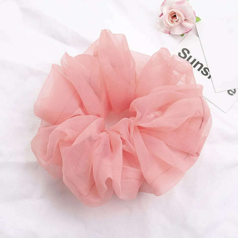 Summer Organza Silk Scrunchies